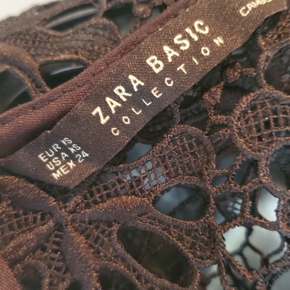 ZARA Basics collection Black Lace Dress - Picture 10 of 10